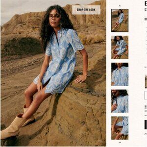 Sezane Elvina Embroidered Mini Dress